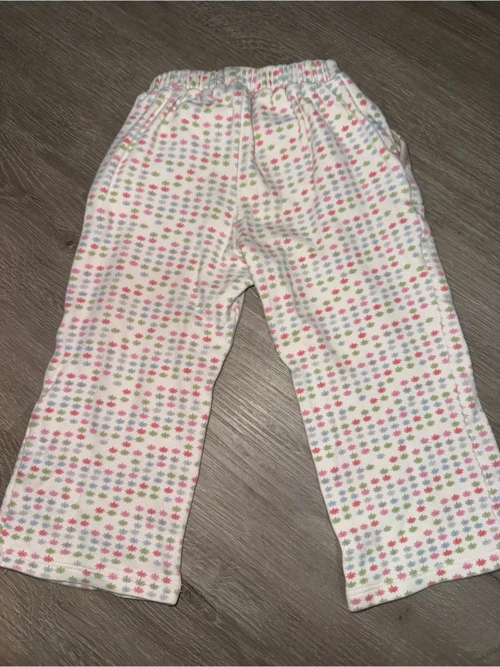 GAP Kids White Floral-Print Pajama Pants